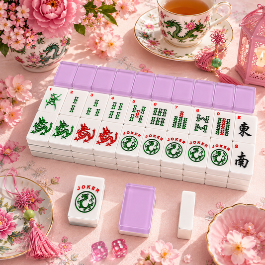 Lilac Mist American Mahjong Tiles And Carry Case - Splash Of Mahj And Color Co.