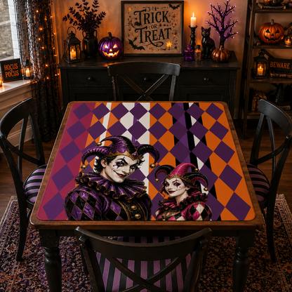 Mahjong Halloween Joker Jesters Harlequin Designed Mahj Mat