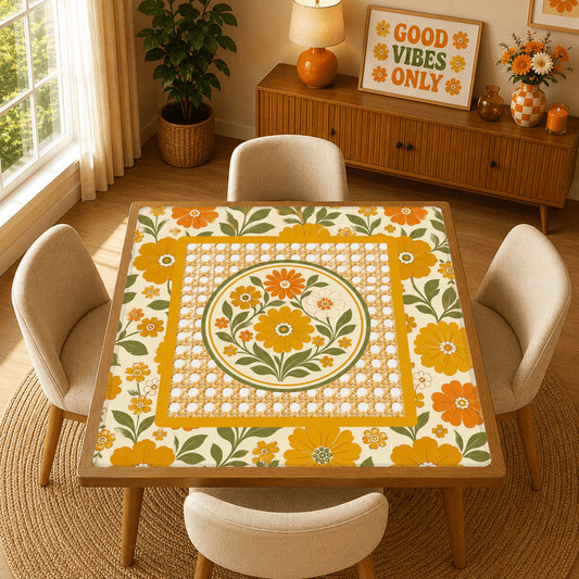 Cane You Dig It Woven Garden Mahjong Mat - Splash Of Mahj And Color Co.