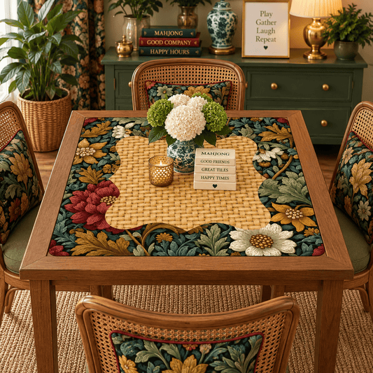 William Morris Floral Arts And Crafts Mahjong Mat - Splash Of Mahj And Color Co.