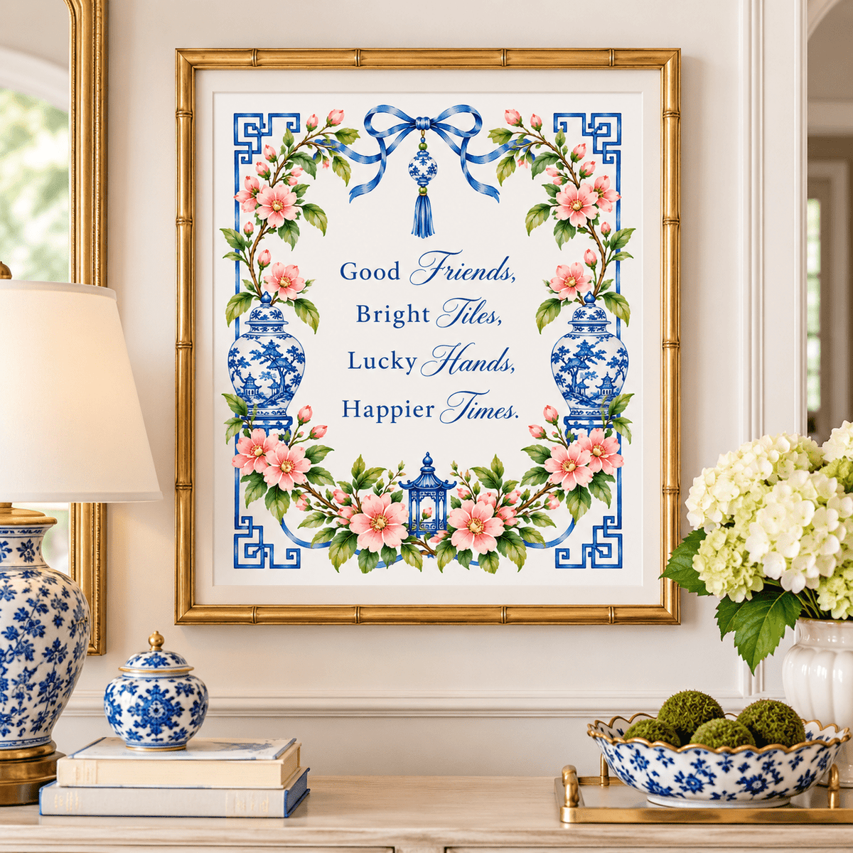 Mahjong Chinoiserie Digital Art - Splash Of Mahj And Color Co.