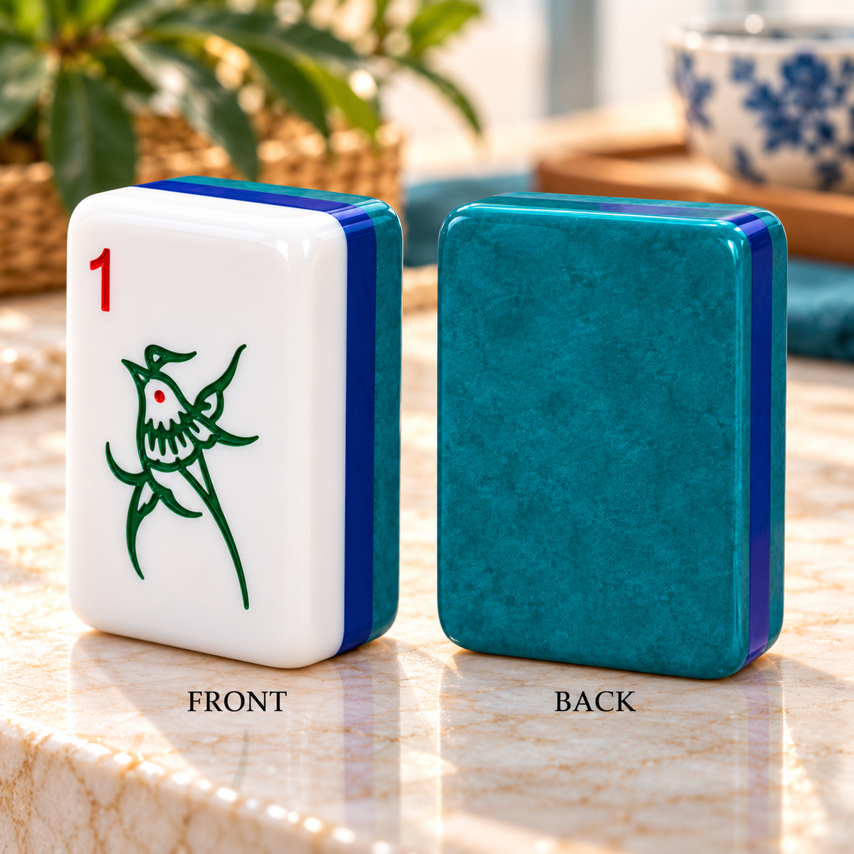 Teal Blue 3Layer Mini American Mahjong Set