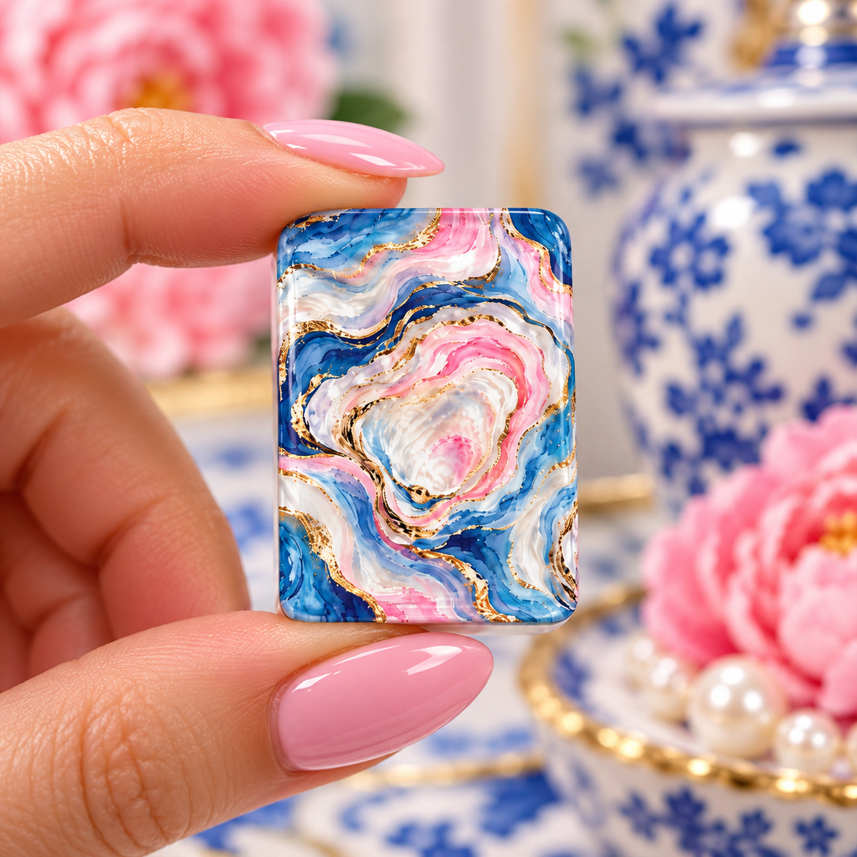 Pearls of the Mahj Sea Chinoiserie Chic American Mahjong Tiles And Carry Case - Splash Of Mahj And Color Co.