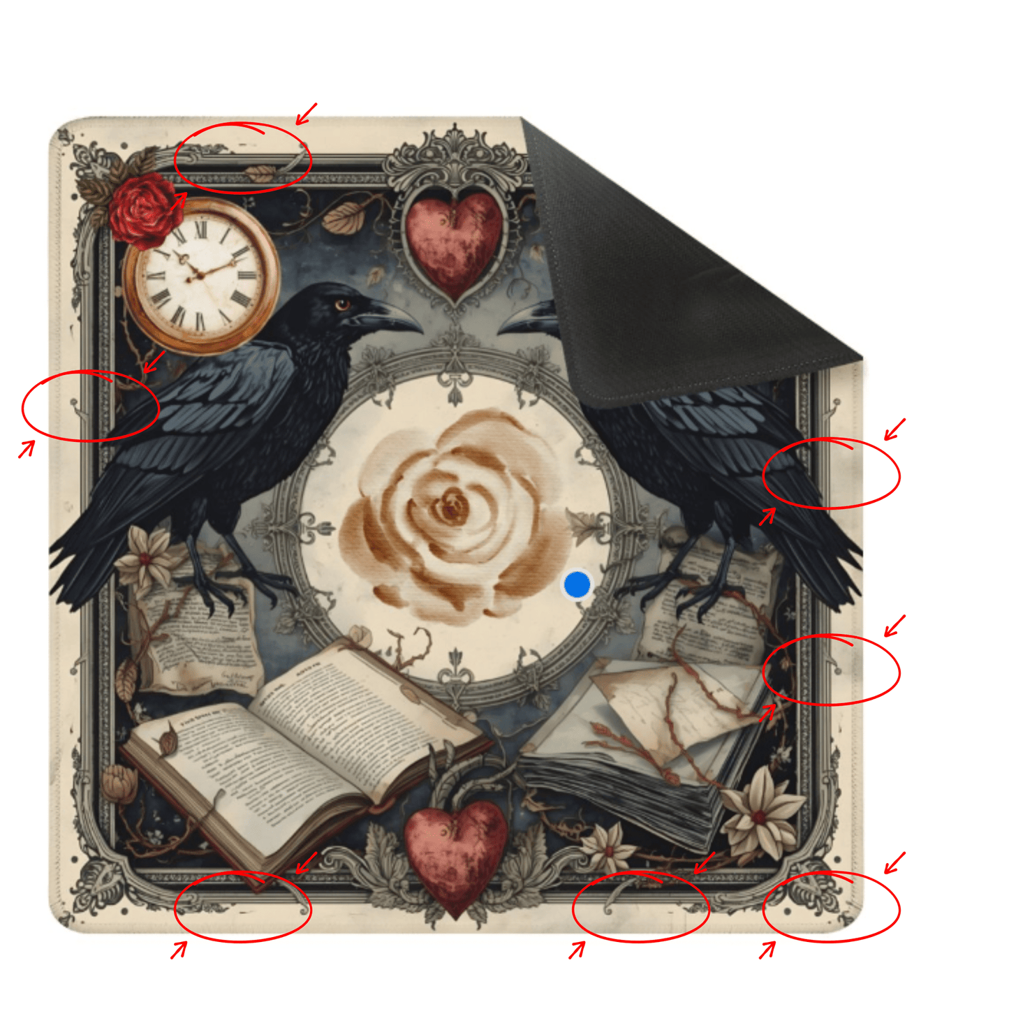 Edgar Allen Poe Enchanted Mahjong Mat - Splash of Color Co.