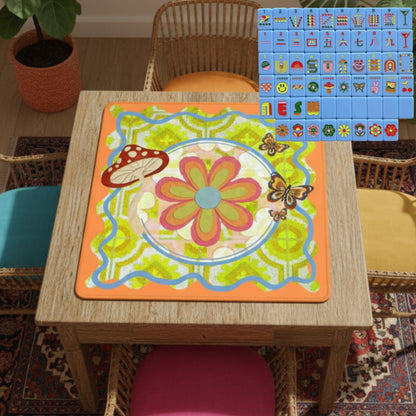 Granny’s Happy Shroom Zoom Mahjong Mat - Splash of Color Co.