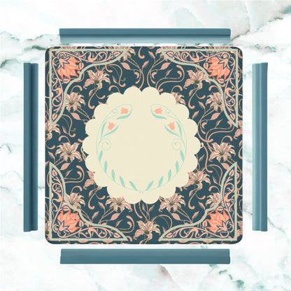 Art Deco Floral Nouveau Design Mahjong Mat - Splash of Color Co.