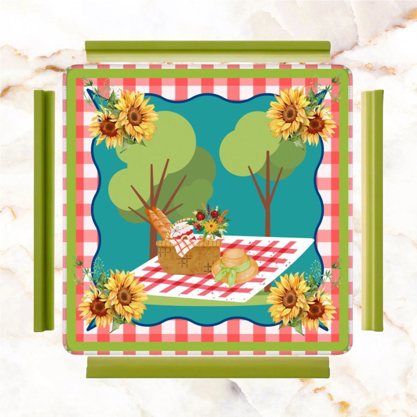 Saturday In The Park Mahjong Picnic Summer Days Themed Preppy Gingham - Splash of Color Co.