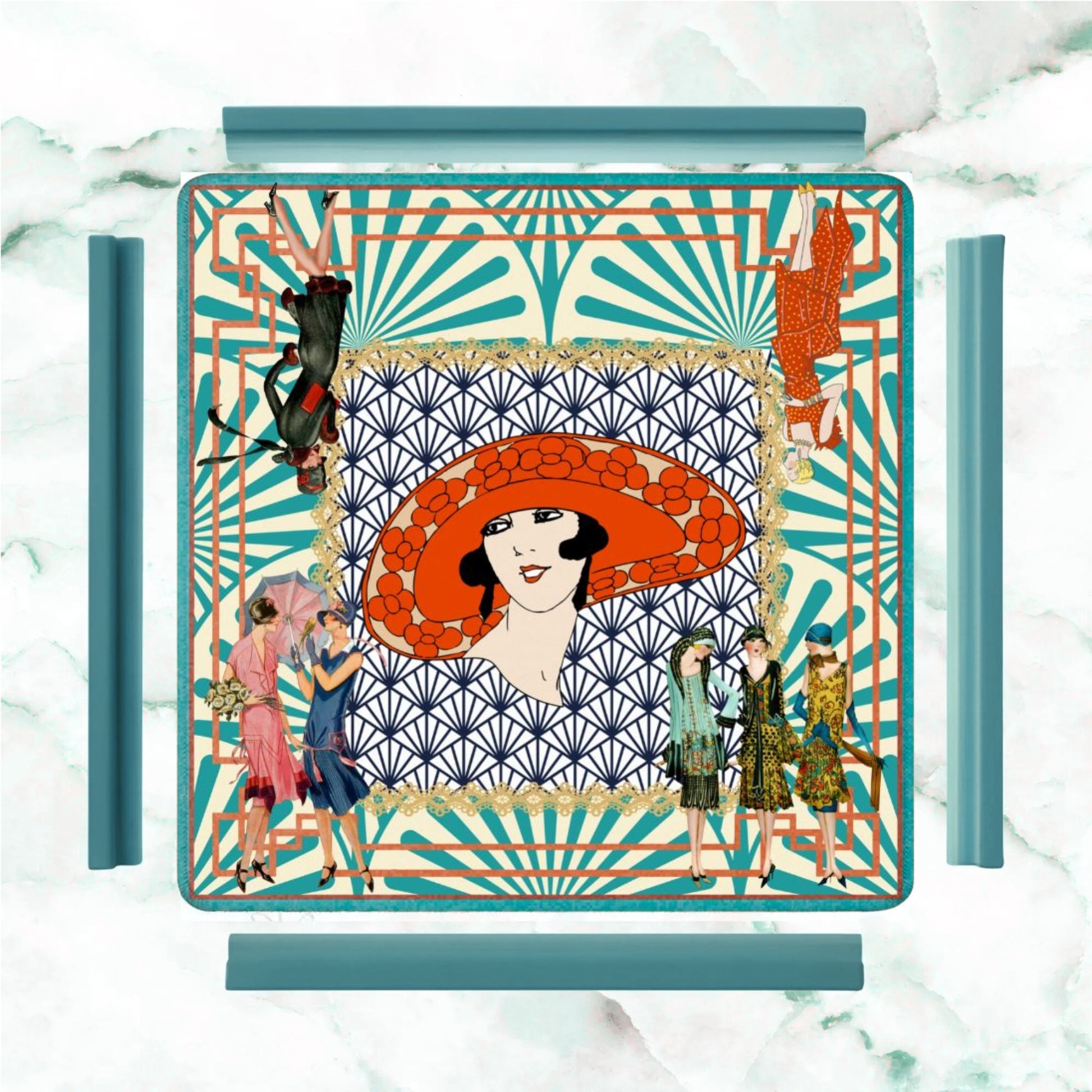 The Roaring 1920's Art Deco Mahjong Mat - Splash of Color Co.