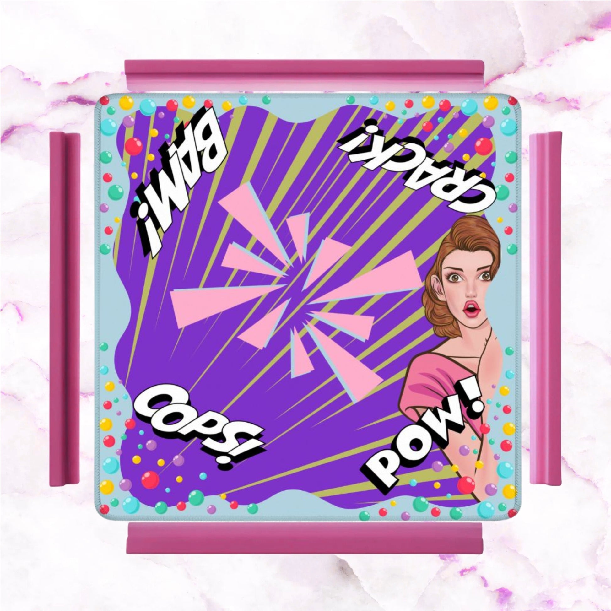 Purple Pop Art Mahjong Mat - Splash of Color Co.