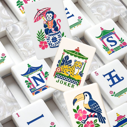 Mother Of Pearl Classic Chinoiserie American Mahjong Tiles