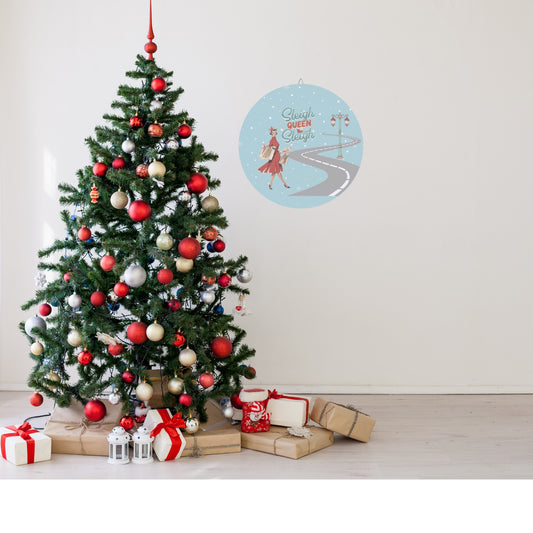 Funny Mahjong Christmas Sleigh Queen Wood Sign | Holiday Decor, Christmas Sign, Rustic Home Decor, Winter Decor, Unique Gift