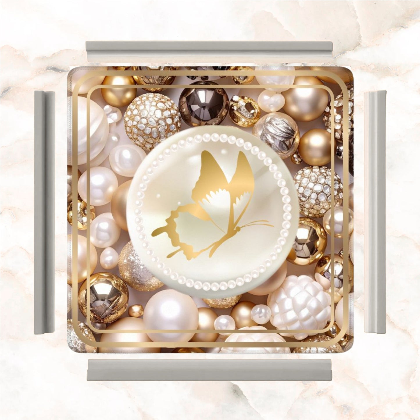 Pearls Of Wisdom Golden Bling Mahjong Mat