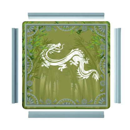 Eye Of The Dragon Bamboo Pattern Green Mahjong Mat