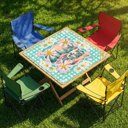 Glamper Boom Yesteryear Daisy Camping, Picnic Mahjong Mat - Splash of Color Co.