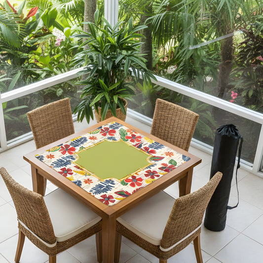 Heirloom Vintage Floral Preppy, Heritage Collection Mahjong Mat - Splash of Color Co.