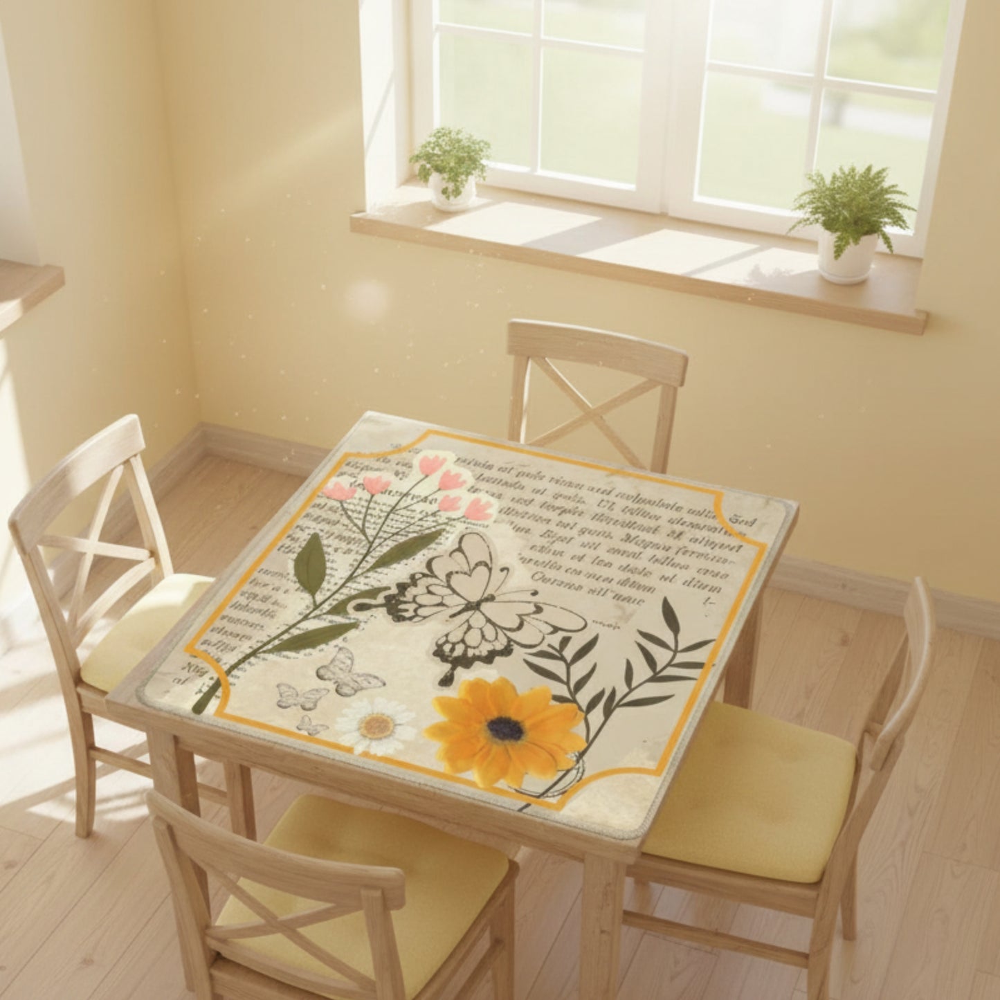 The Vintage Scrapbook Heirloom Butterfly, Floral Garden Mahjong Mat - Splash of Color Co.