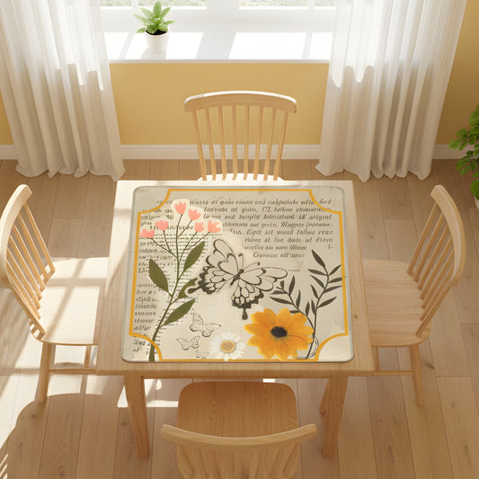 The Vintage Scrapbook Heirloom Butterfly, Floral Garden Mahjong Mat - Splash of Color Co.