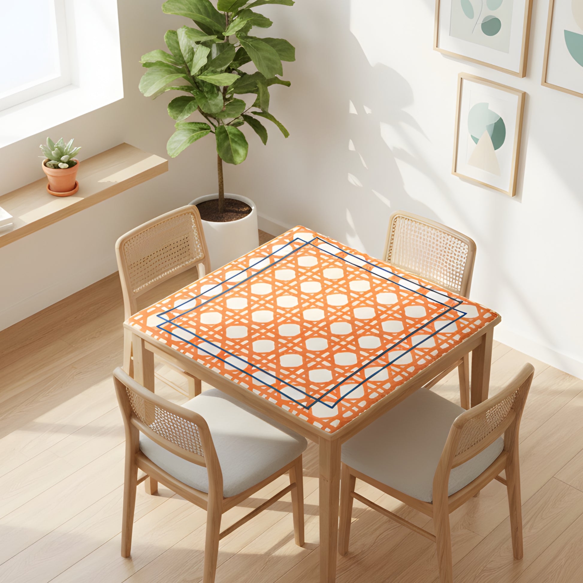 Cane Glow Minimalist Modern Mahjong Mat - Splash of Color Co.