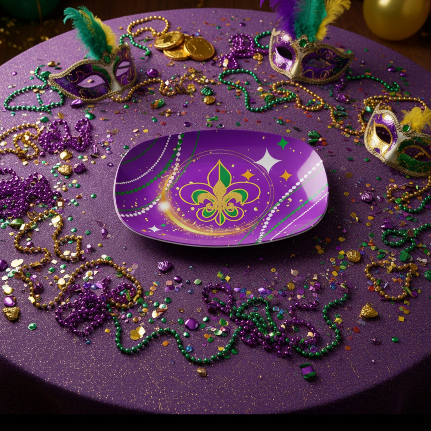 Mardi Gras Party Platter - Splash of Color Co.