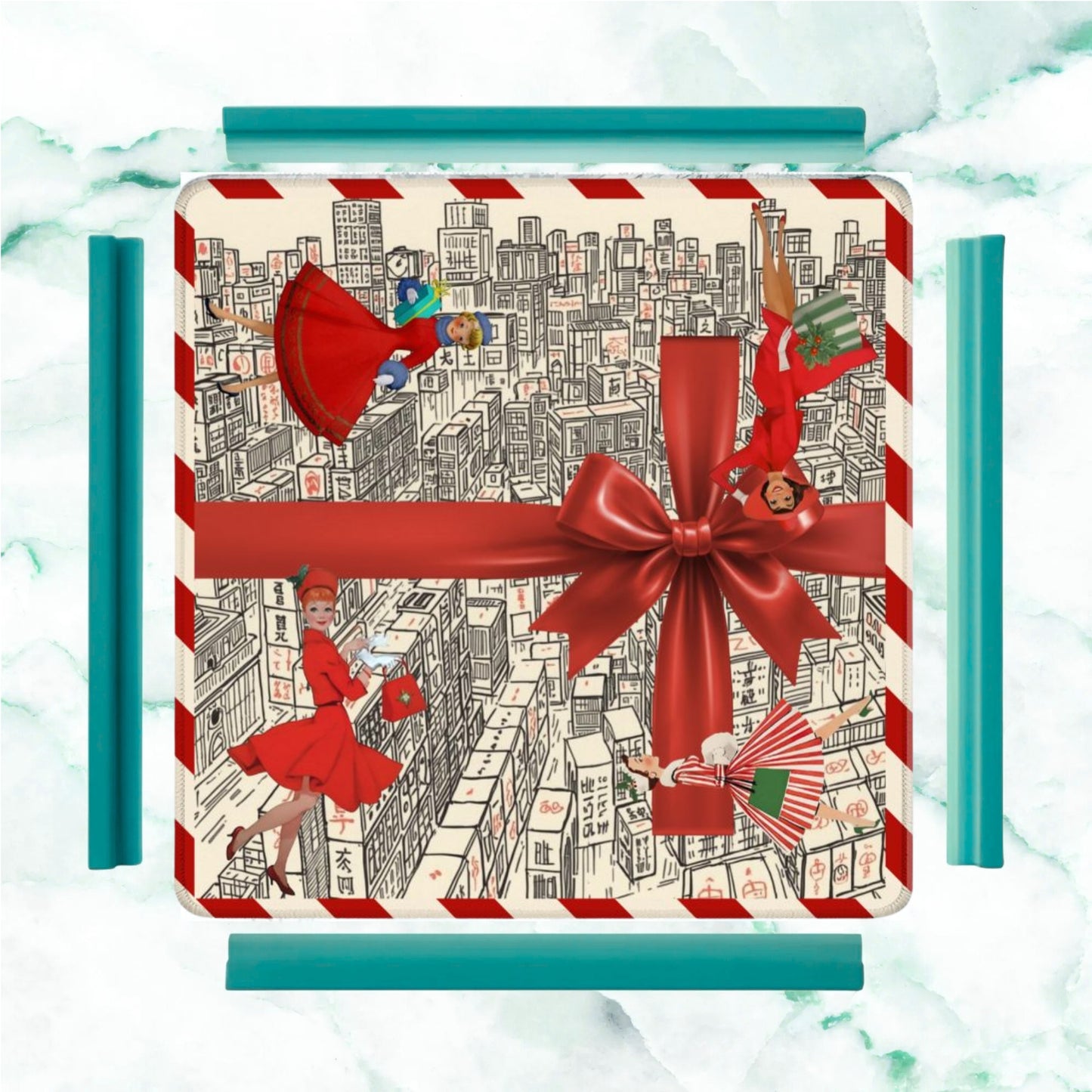We Built This City Of Mahjong Walls Festive Christmas Nostalgic Mahjong - Splash of Color Co.