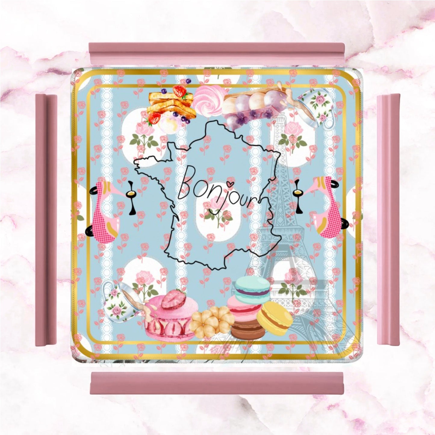Mahjong Mat, French Patisserie Florals And Roses