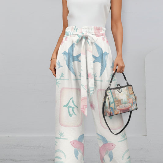 Mahjong Tea Room Vintage Watercolor Kisslock Purse - Splash of Color Co.