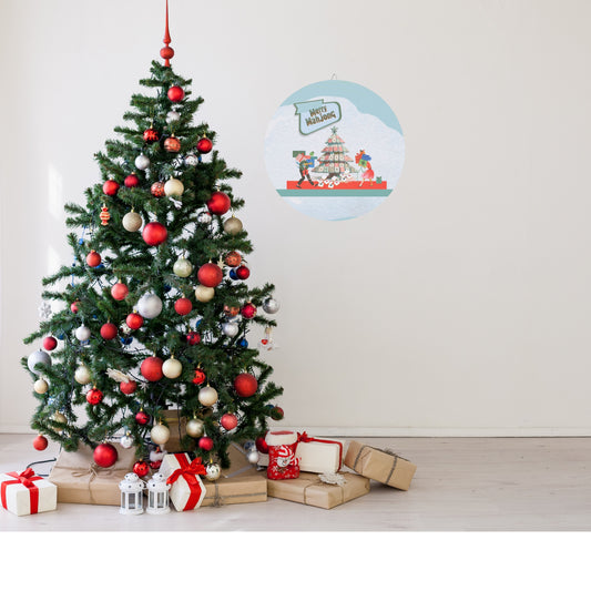 Merry Mahjong Holiday Wood Sign, Festive Wall Decor, Unique Gift for Mahjong Lovers, Christmas Decoration, Home & Kitchen