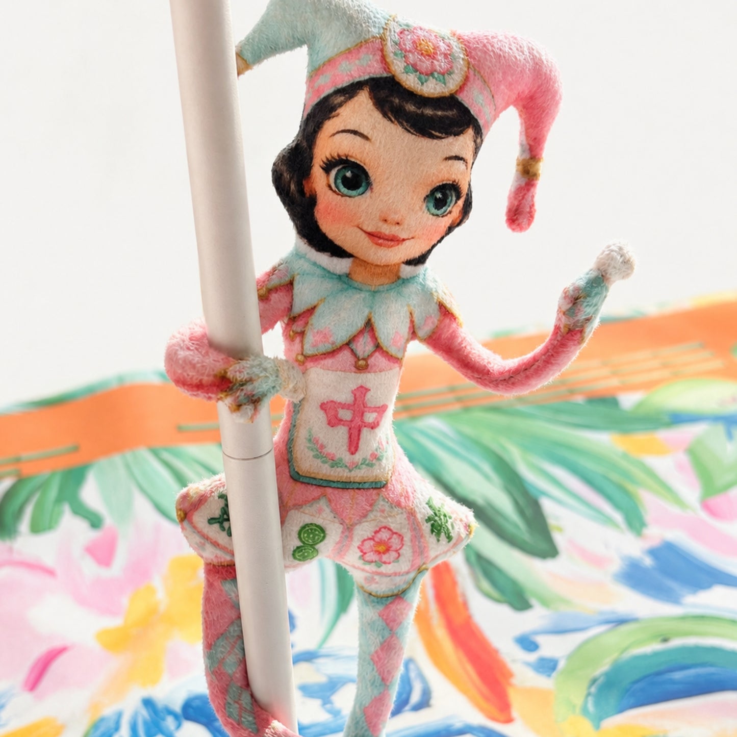 Mahjie The Mahjong Mascot Posable Plush Doll - Splash Of Mahj And Color Co.