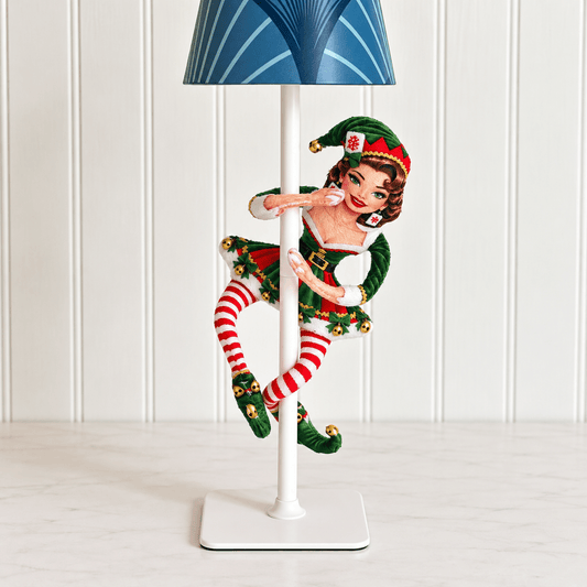 Madge Christmas Mahjong Elf, Mahjie's Sassy Sexy Friend Poseable Shaped Plush Doll - Splash Of Mahj And Color Co.
