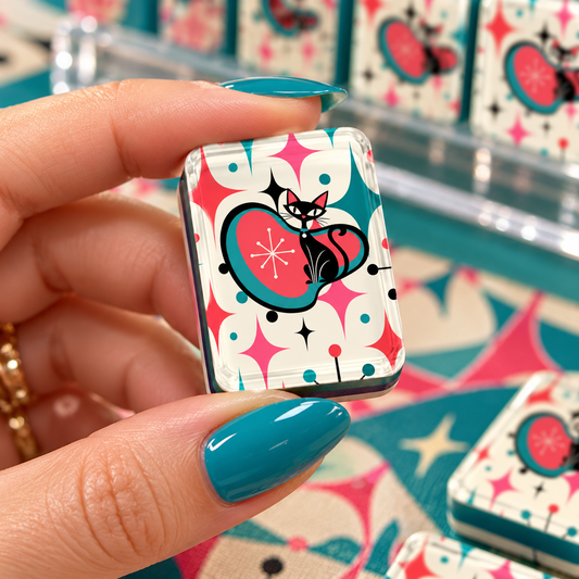 Modtastic Cat’s Meow 4 Layer American Mahjong Tiles Blue Green With Carry Case - Splash Of Mahj And Color Co.