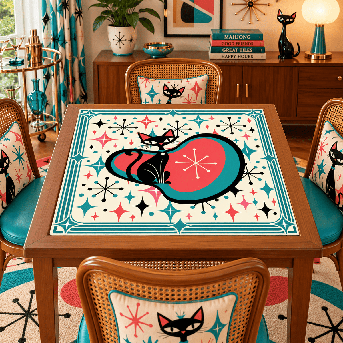 Modtastic Cat’s Meow Mahjong Mat Sleek Surface - Splash Of Mahj And Color Co.