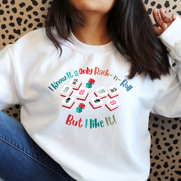 Funny Mahjong Crewneck Sweatshirt — 