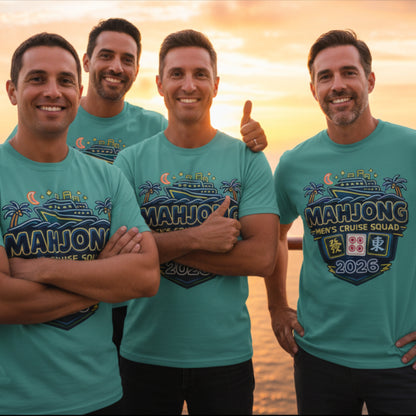 Mahjong Men's Cruise Squad 2026 T-Shirt - Splash of Color Co.