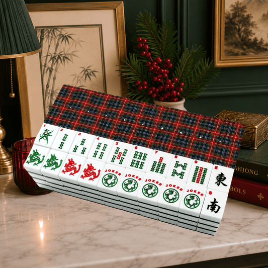 Tartan Plaid Traditional American Mahjong Tiles And Carry Case - Splash Of Mahj And Color Co.
