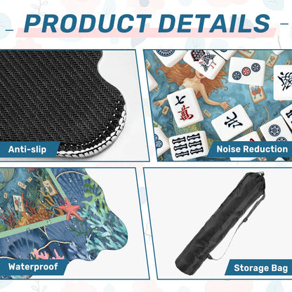 Under The Sea Mermaid Scalloped Mahjong Mat