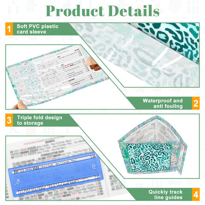 Preppy Pastel Cotton Candy Wild Thing 4 Mahjong Card Holder with Line Finder - Splash of Color Co.