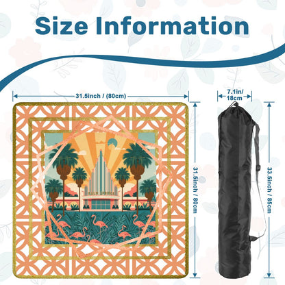 Art Deco Citrus Palm Springs Playfield Mahjong Mat - Splash of Color Co.