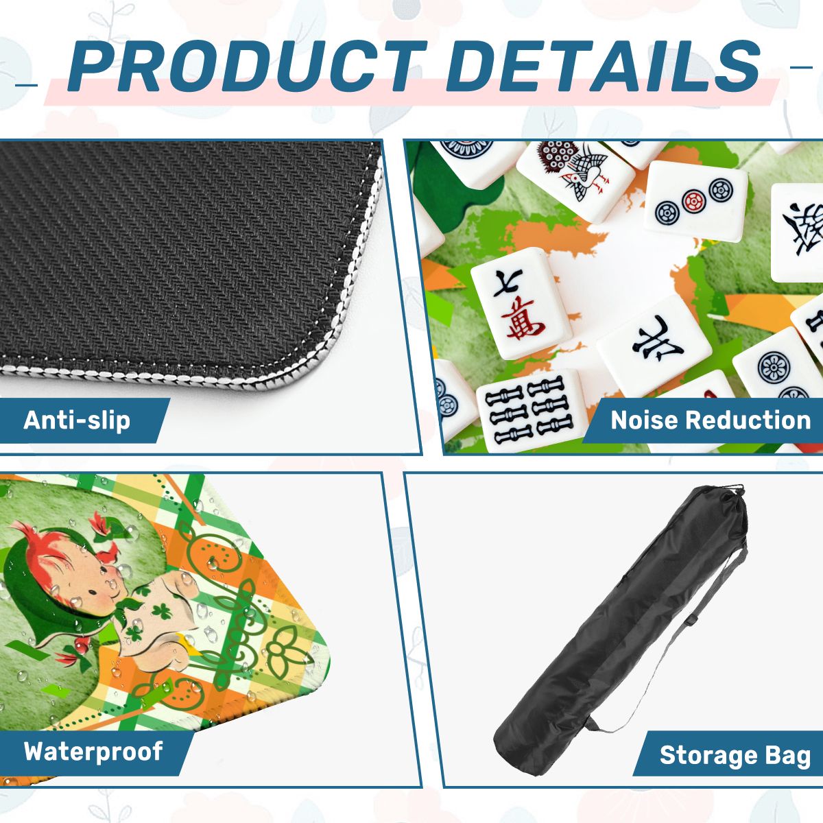 Luck Of The Irish, Vintage Nostalgia Charming Mahjong Mat - Splash of Color Co.