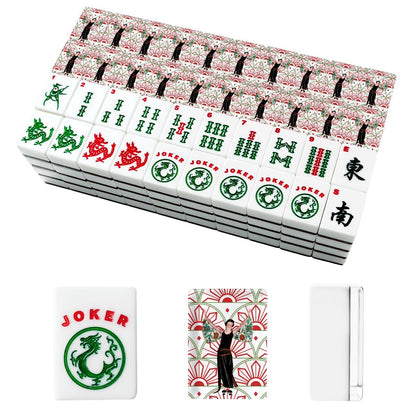 Art Deco Roaring 20s American Mahjong Tiles With Carry Case - Splash of Color Co.