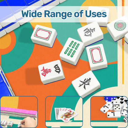 The Modern GeoFlare Mahjong Game Mat, Orange Burst - Splash of Color Co.