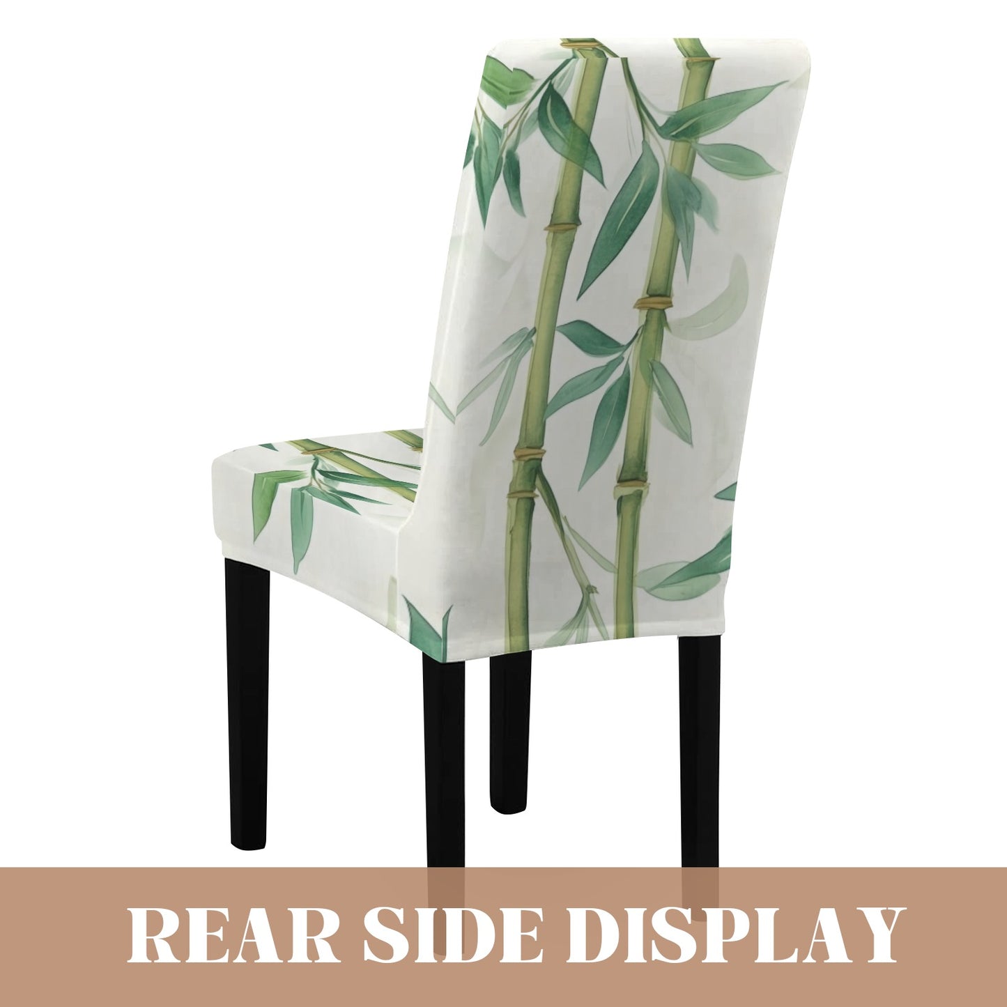 Watercolor Bamboo Asian Zen Garden Tile Chair Covers - Splash of Color Co.
