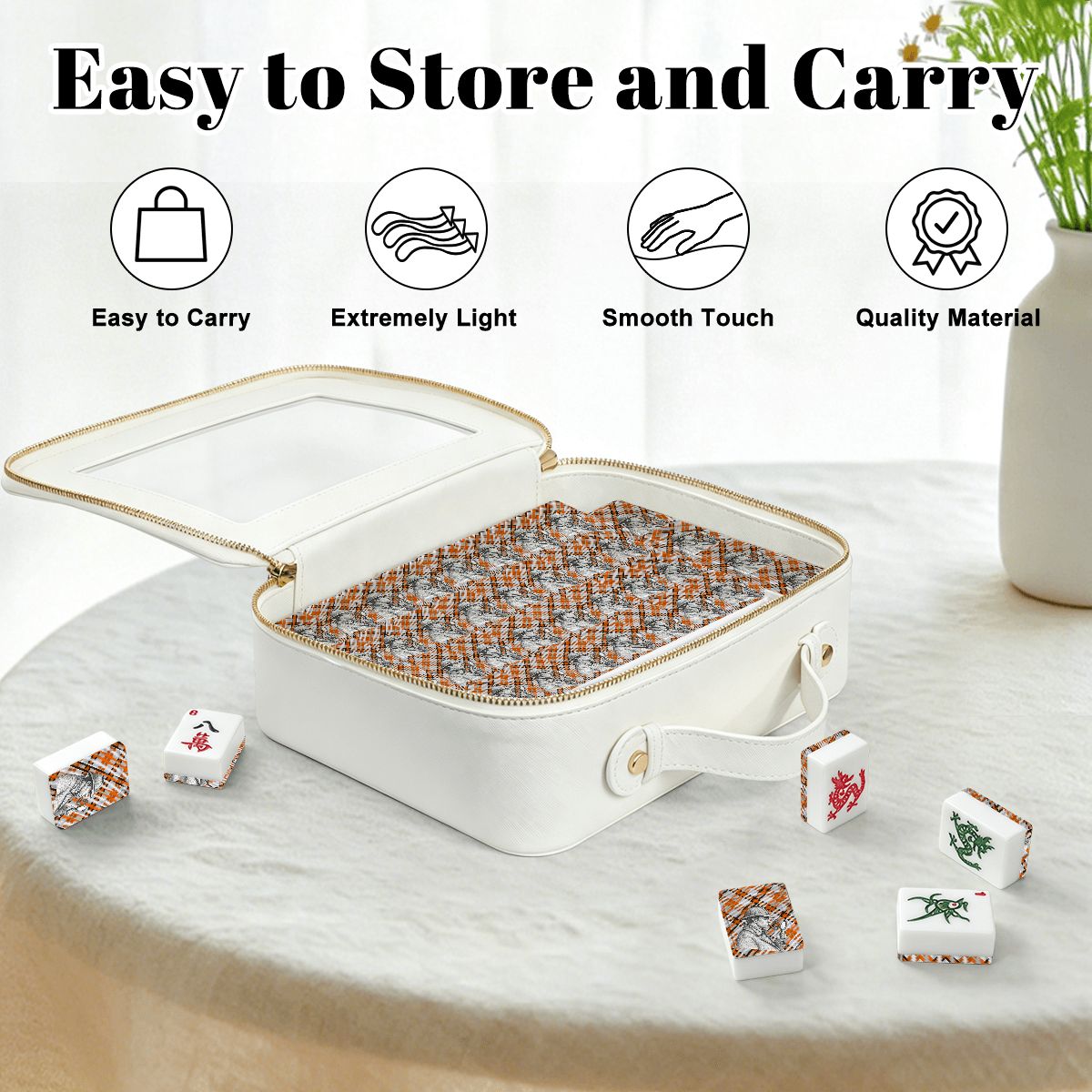 Sherlock Holmes Tweed Plaid American Mahjong Tiles And Carry Case - Splash Of Mahj And Color Co.