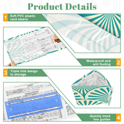 4 Mahjong Card Holder with Line Finder Designed With Art Deco Design - Splash of Color Co.