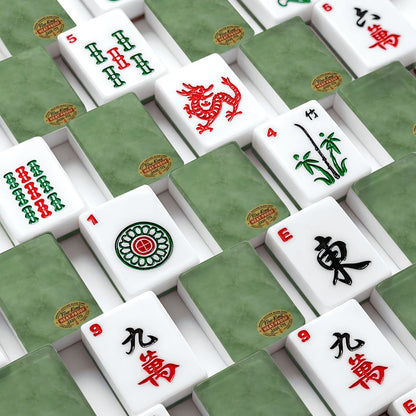 Jade Ite Inspired American Mahjong Tiles And Carry Case - Splash Of Mahj And Color Co.