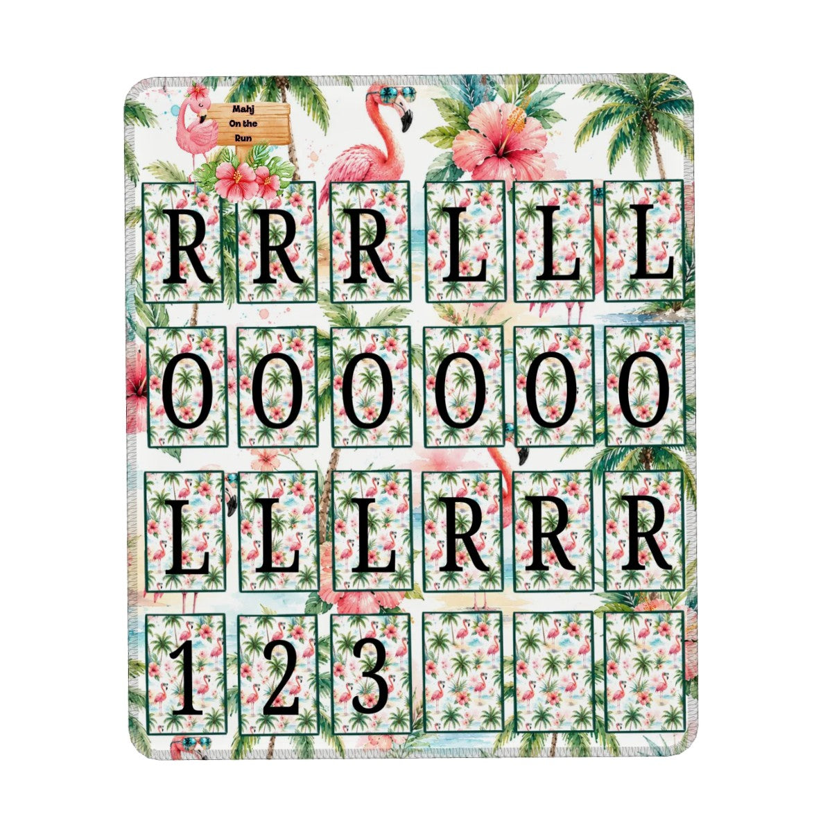 Mahj On The Run Tropical Flamingo Mini Solo Play Practice Pad