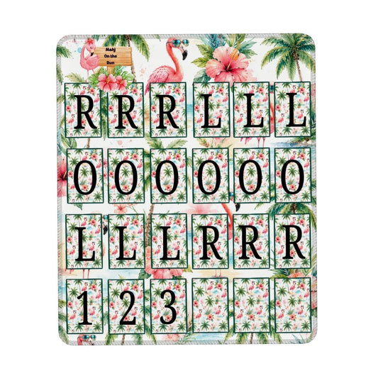 Mahj On The Run Tropical Flamingo Mini Solo Play Practice Pad - Splash Of Mahj And Color Co.