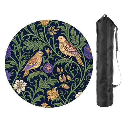 William Morris Inspired Round Mahjong Mat - Splash Of Mahj And Color Co.