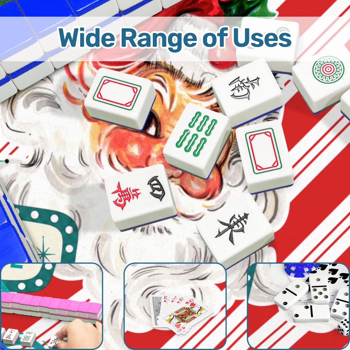 Santa Stop Here Mahjong Christmas Play Mat - Splash Of Mahj And Color Co.