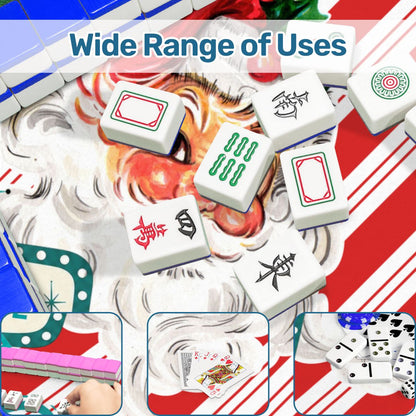 Santa Stop Here Mahjong Christmas Play Mat - Splash Of Mahj And Color Co.