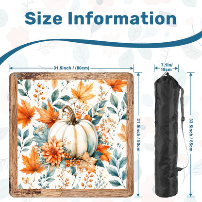 Falling For Fall Watercolor Pumpkin Mahjong Mat